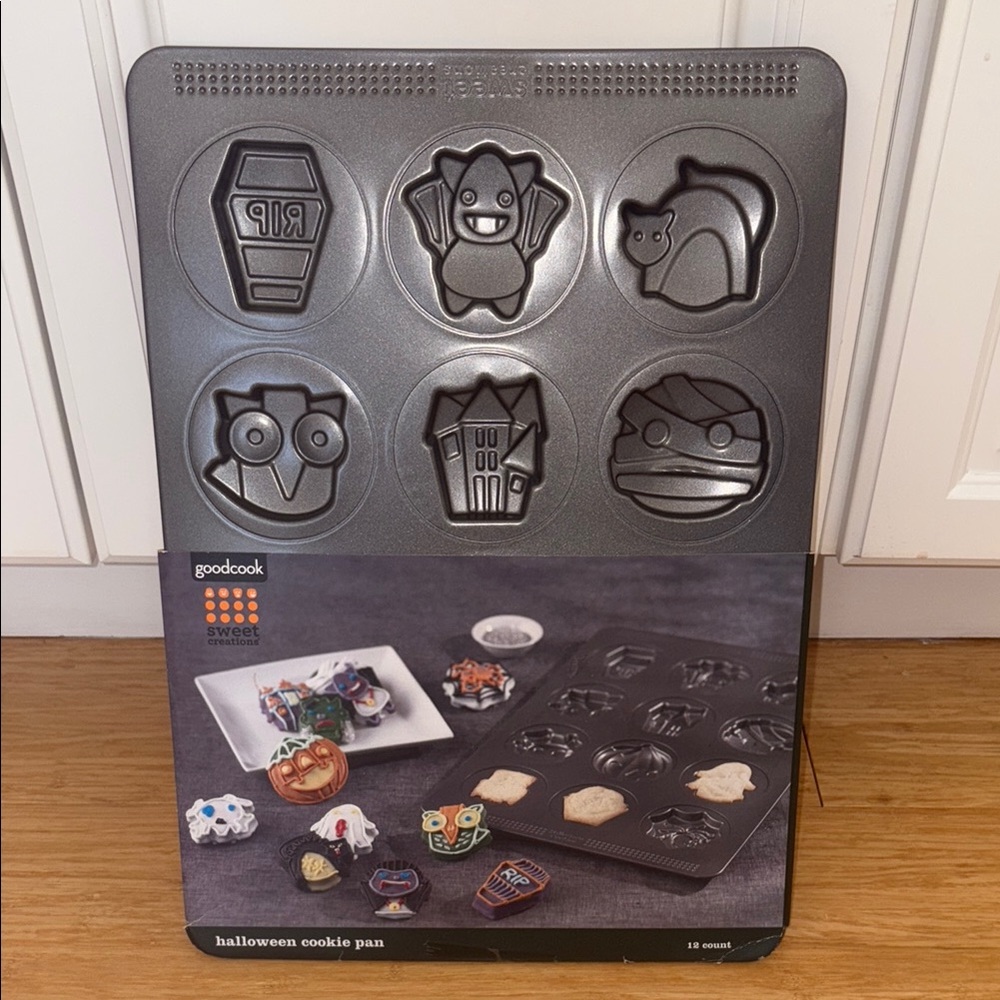 New GoodCook Sweet Creations Halloween Cookie Pan Tray 12 Designs Non-Stick